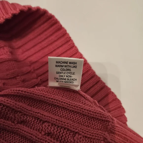 croft & barrow Raspberry Cable Knit Sweater - Picture 7 of 7